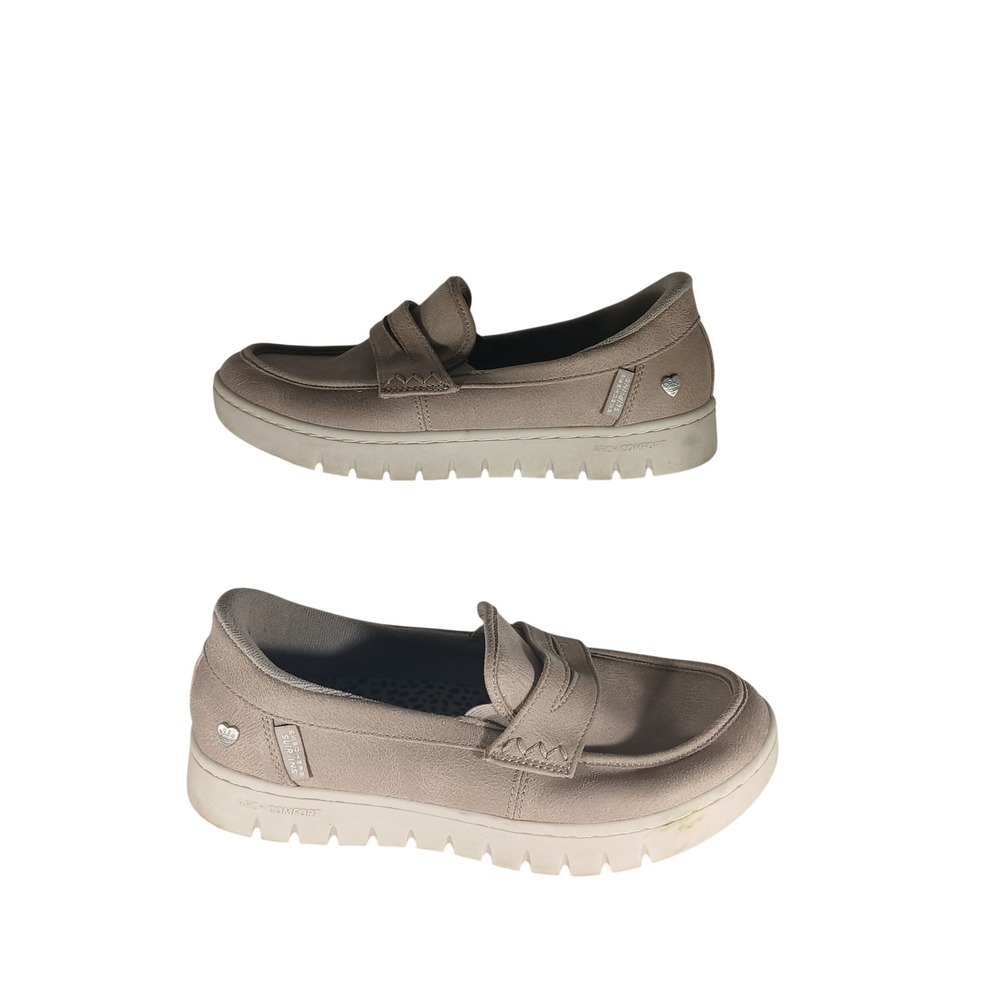 Skechers BOBS Slip-ins 7 Taupe Arch Comfort Leopard Loafer 114246